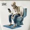 Bathroom Toilet Seat Decals Funny Skeleton Cover Sticker, Self-Adhesive Waterproof Sitting On Quick Home Transformation Stickers Lid Decal,