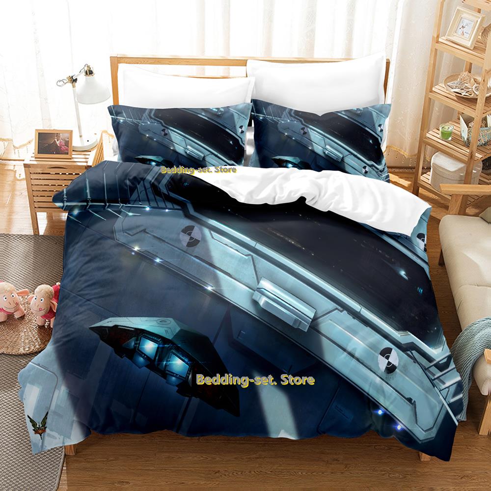 New Game Elite Dangerous Beding Set Single Twin Ful Quen King-Sized Dimensionsd Dimensions Bed Linen Set Adult People Kid Bedrom Duvetcover Sets