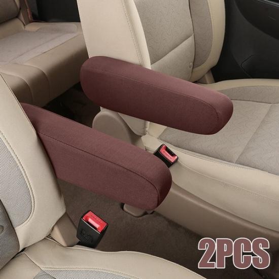 2Pcs Elastic Fabric Vehicle Car Interior Seat Armrest Protector Cover Universal