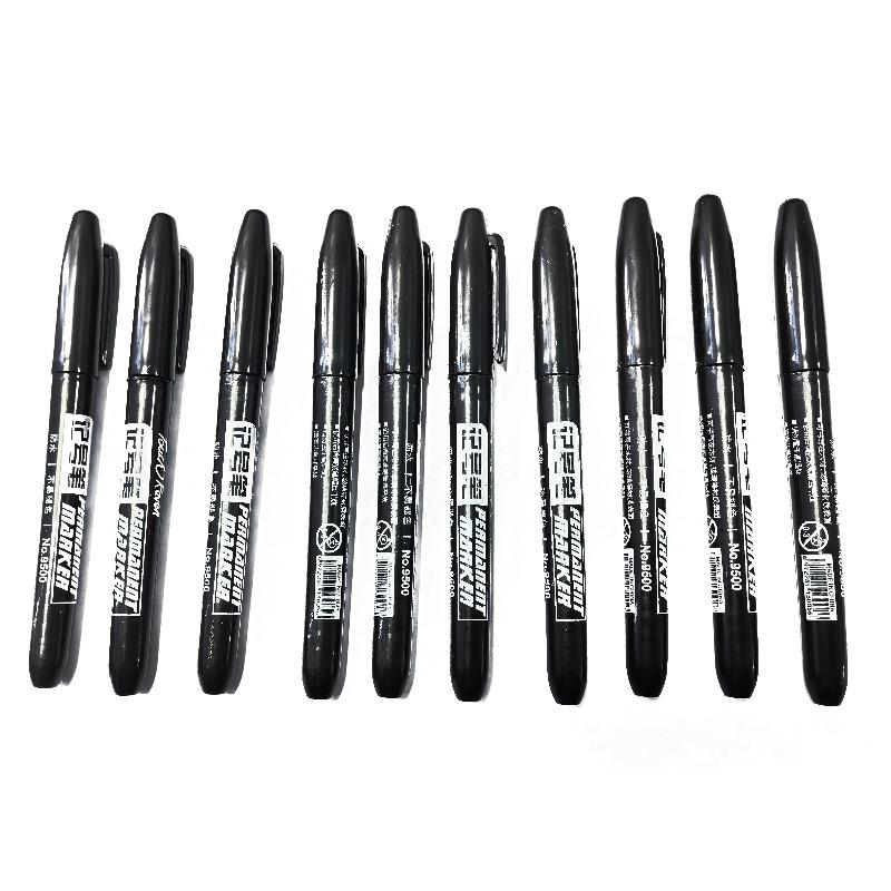 6 PCS Permanent Marker Pen Manga Drawing Markers Black Blue Red Waterproof Ink Sketch Pens Stationery Art School Supplies