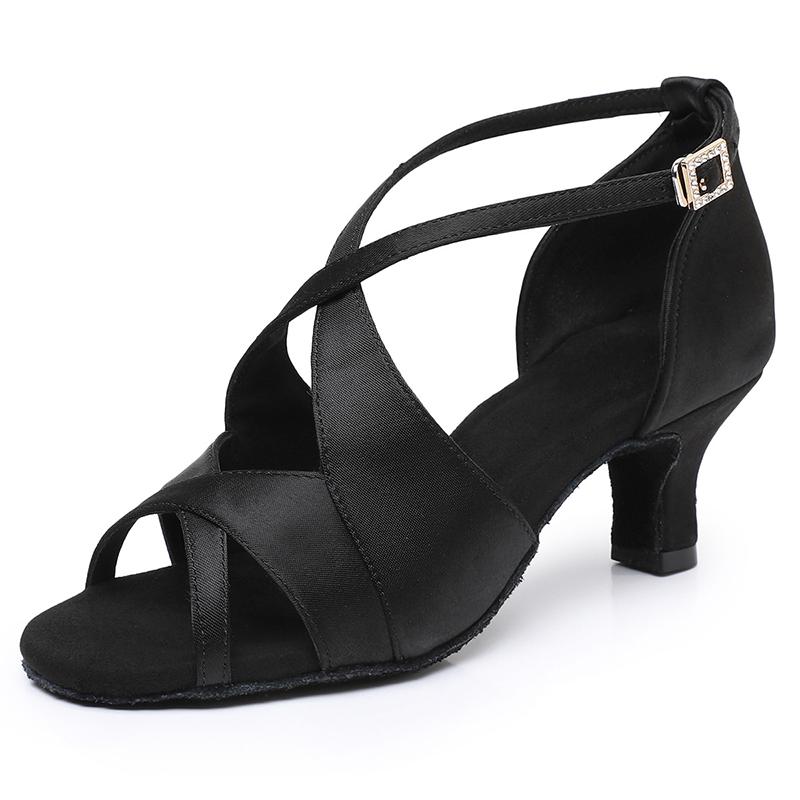Latin Dance Shoes For Women Adults Soft Satin Breathable Sneakers Performance Shoes Cha Cha Fashion Social Dance Shoes Satin