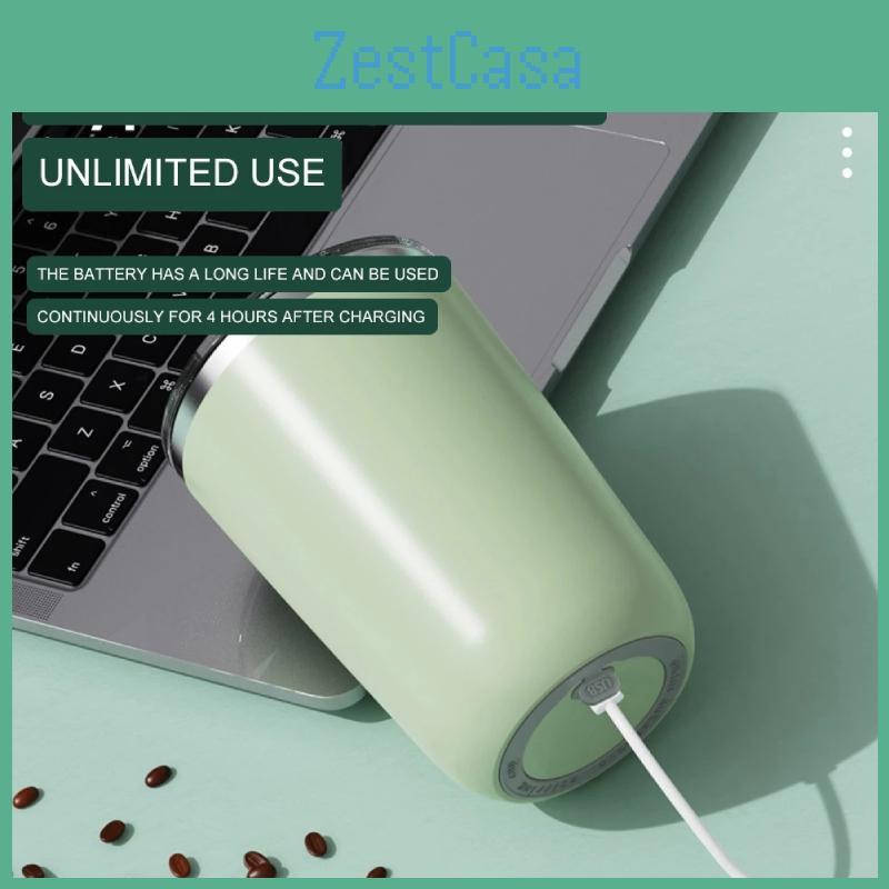 Coffee Cup 350ml Stainless Steel Automatic Stirring Mug With Magnetic Charging For Office And Home Use