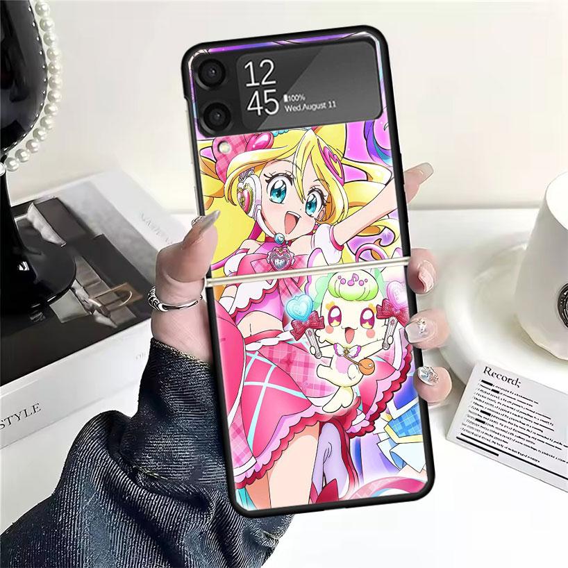 Pretty Cure Anime Cases For Samsung Galaxy Z Flip 4 5 6 7 3 Z Flip7 Flip6 Flip4 Flip5 Flip3 5G Hard Shockproof Fundas Cover