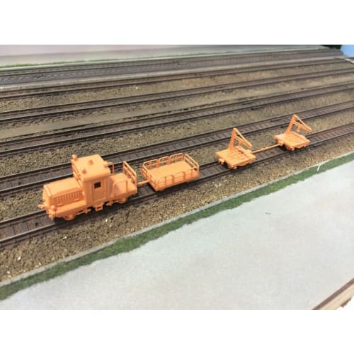 Greenmax N Gauge 2529 Pre-painted Track Maintenance Vehicle (Orange)