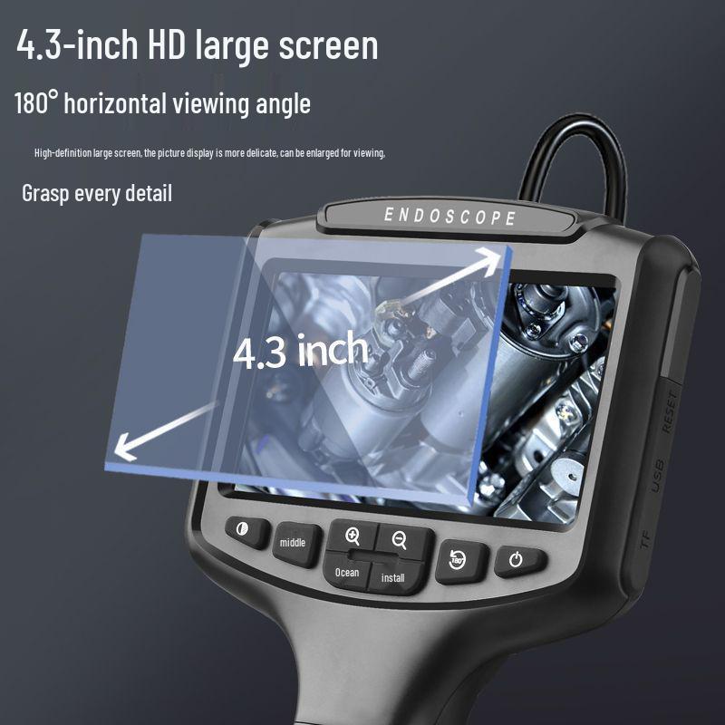 HD IPS Screen Visual Endoscope for Industrial, Auto Repair, Engine Carbon Detection