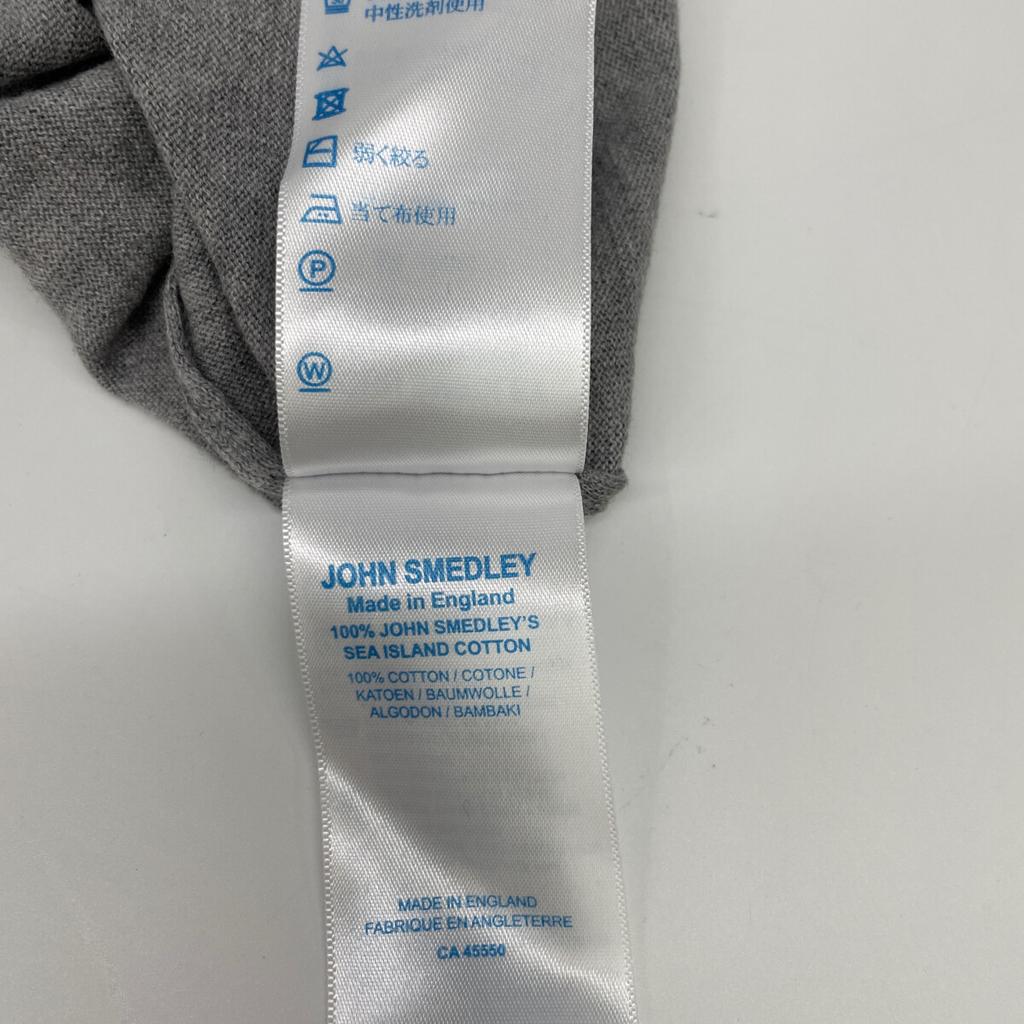 JOHN SMEDLEY Gray 100% Cotton Summer Knit tops L grayUsed