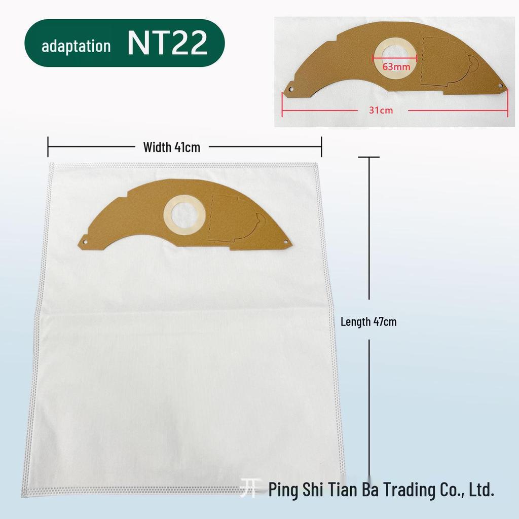 Universal Dust Filter Bags for Karcher & Festool Vacuums - Non-Woven Fabric, Complete Set