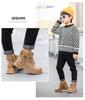 Children's Black Martin Boots - Boys' 2025 Autumn & Winter Non-slip Velvet Hiking Boots