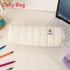 Style Large Capacity Pencil Case With Plush Snowman Design For Students And Office Use