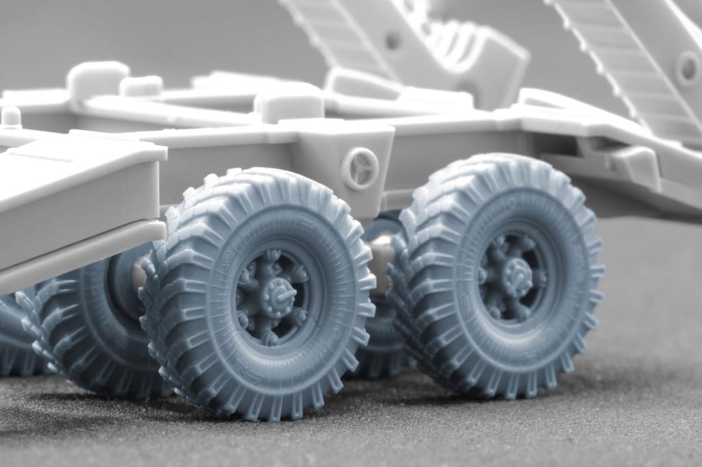 scale Wheel Set for plastic model SCXWM72007 Scale-X 1/72 CHMZAP-5247G Semi-Trailer (9 wheels) Trumpeter/Takom, kit, (Military Vehicle)