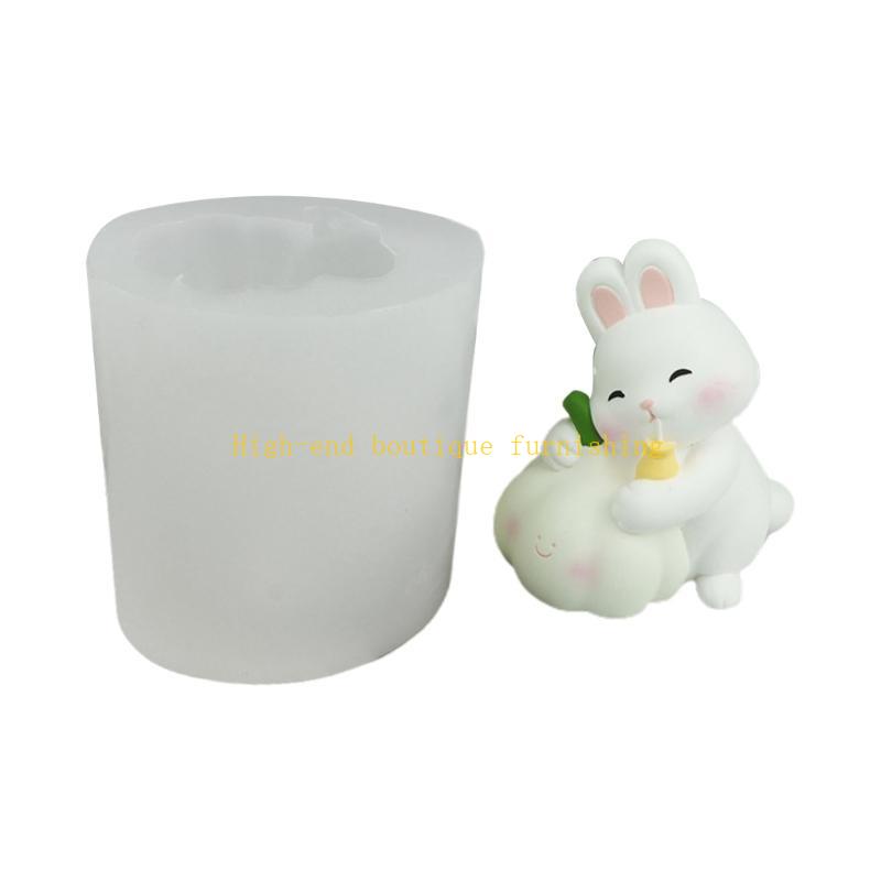 

Rabbit Silicone Mold Easter Mould Resin Plaster Clay Soap Making DIY