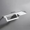 White Bathroom Shelf Wall Mounted Towel Rack Towel Bar Aluminum Bathroom Shower Shelf Towel Storage Rack Bathroom Accessories