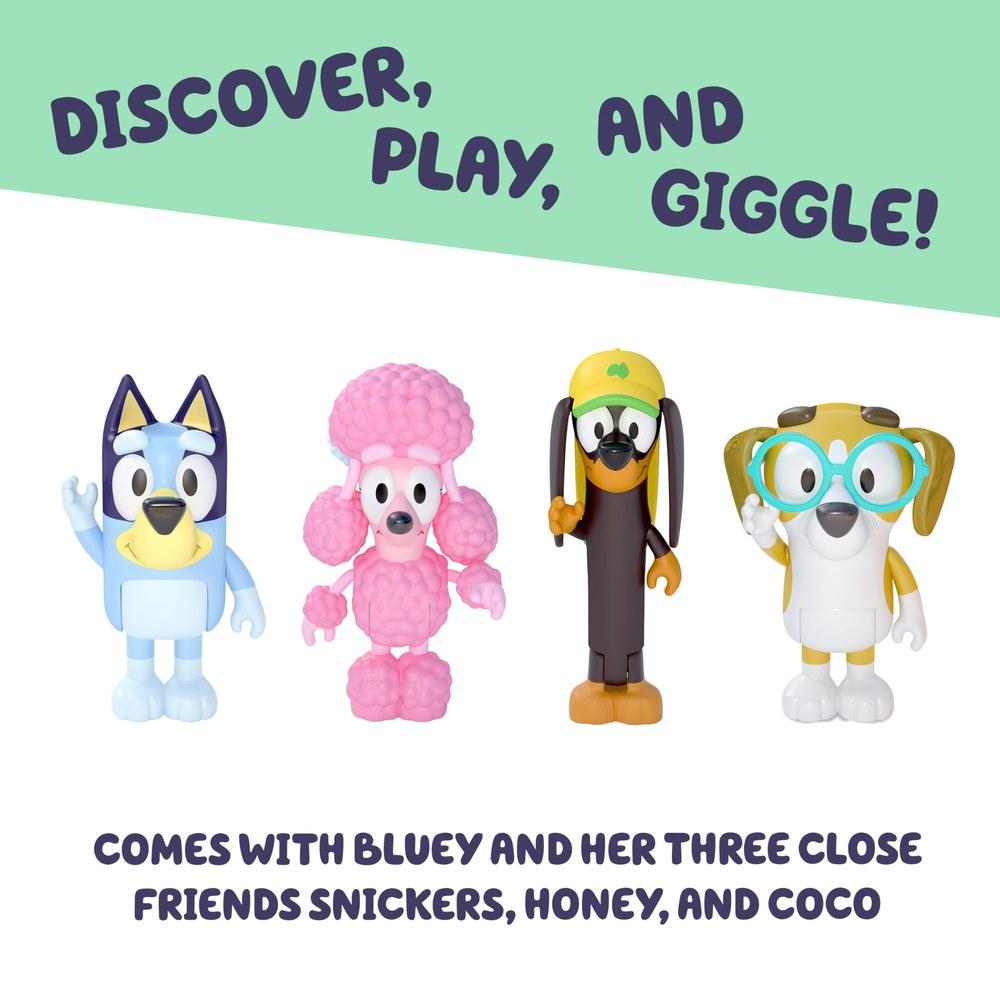 Bluey Bluey and Friends 2.53-inch Posable Figure 4-Pack
