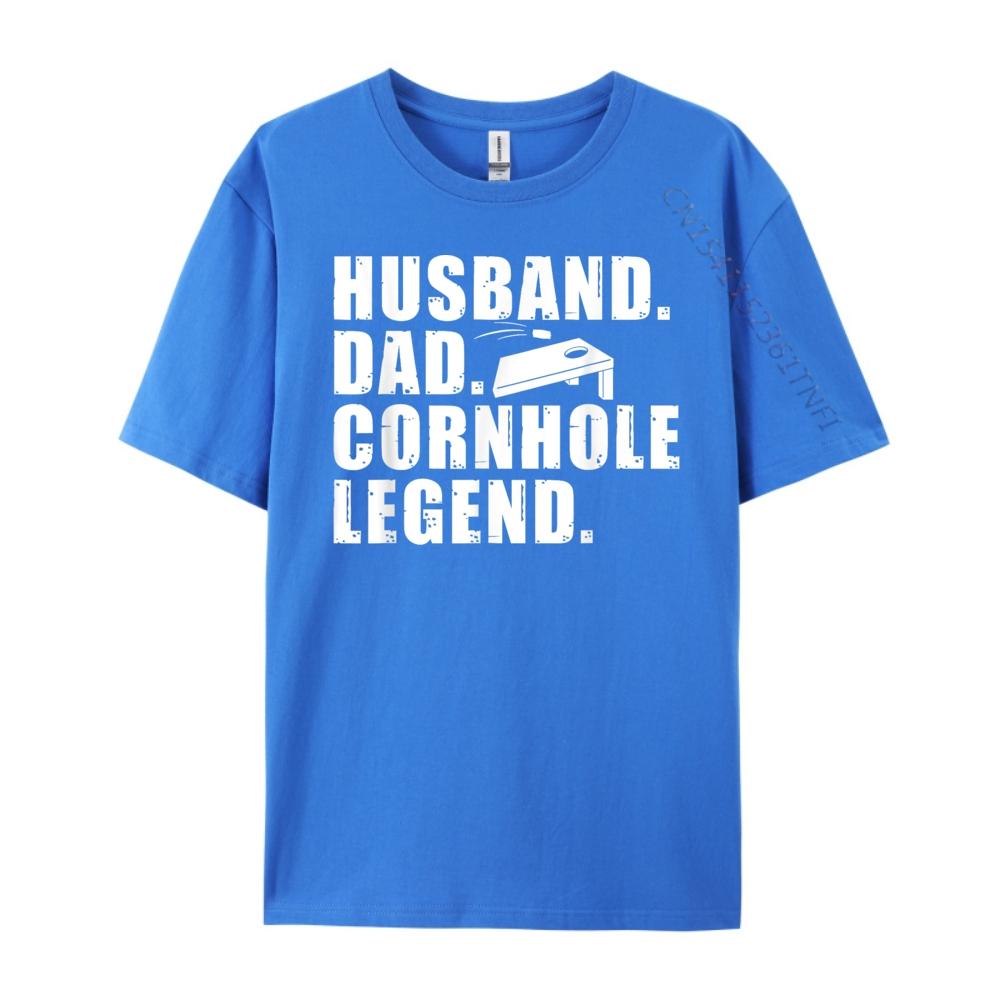 Cool Cornhole Art For Husband Dad Corn Hole Legend Sport Grey Shirt Graphic Tee Tee Shirt Men Luxury Clothing