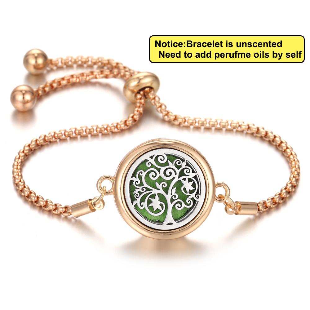 New Aromatherapy Diffuser Bracelet Essential Oil Diffuser Bracelet Alloy Stainless Steel Perfume Aroma Locket Bracelet for Women