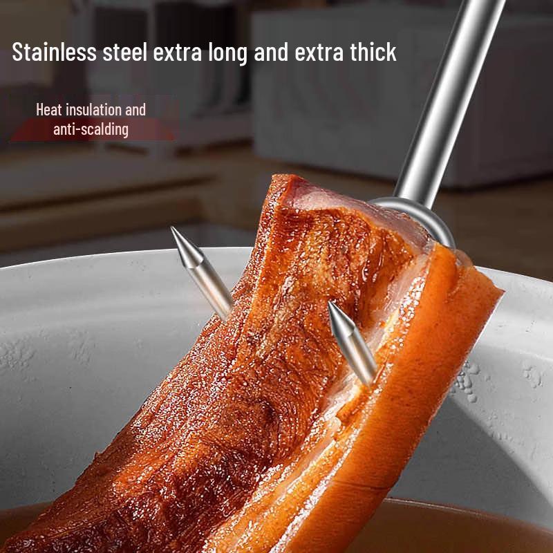 Stainless Steel Meat Hook with Newcomer Discount – Grab Cooked or Braised Meat with Thickened Long Handle