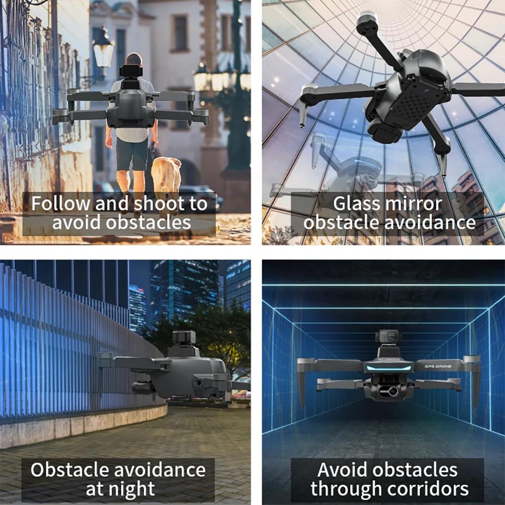 New L200 PRO MAX 4K Professional Drone GPS EIS Dual Camera Obstacle Avoidance Flight 2-axis PTZ Brushless Helicopter GPS RC toys