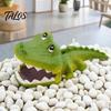Shrimp Tank Bubbler Aquarium Air Crocodile, Resin Crocodile Decoration Bubbler, Betta Pump Fish Ornament for Accessory