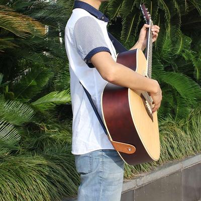 IRIN Adjustable Belt Woven Cotton Guitar Strap with Leather Ends for Electric Acoustic Folk Guitars