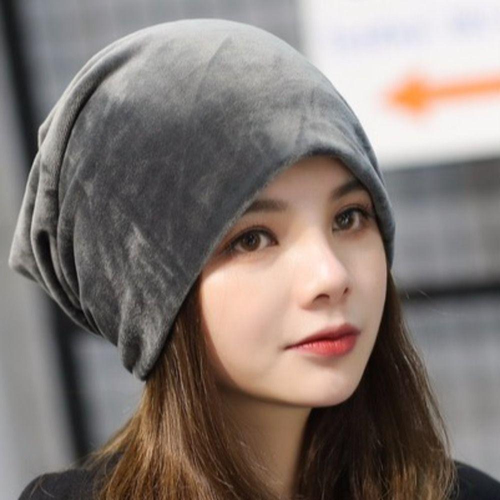 Slouchy Beanie Hat Warm Earmuffs Bicycle Hat Winter Running Beanie  for Men Women
