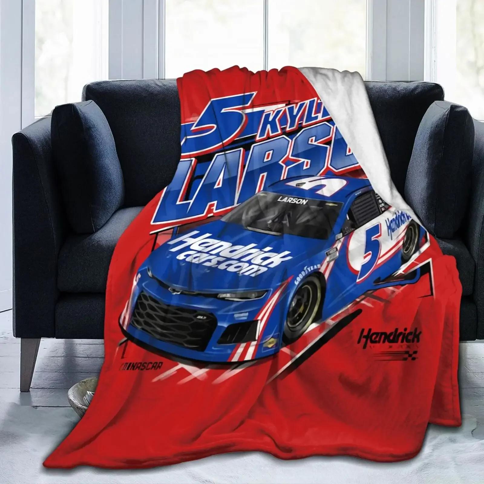 Print Kyle Larson 5 Blanket Soft Sofa Cover Throw Blanket Fleece Tapestry Lightweight Bed Blankets for Bedroom Couch 75X95CM