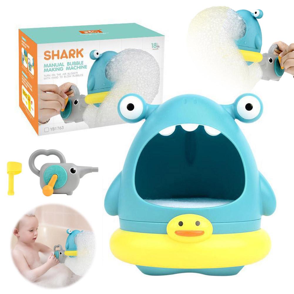 

Baby Bath Toys Manual Bubble Maker Shark Animal Blower Bathroom Water Playing Toys For Kids Tactile Soap Bubbles Machine