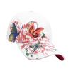 Sombrero de Sol con Bordado de Mariposa Cómodo Transpirable Gorra de Béisbol Para Mujeres Ciclismo al Aire Libre Correr Tenis Senderismo Blanco