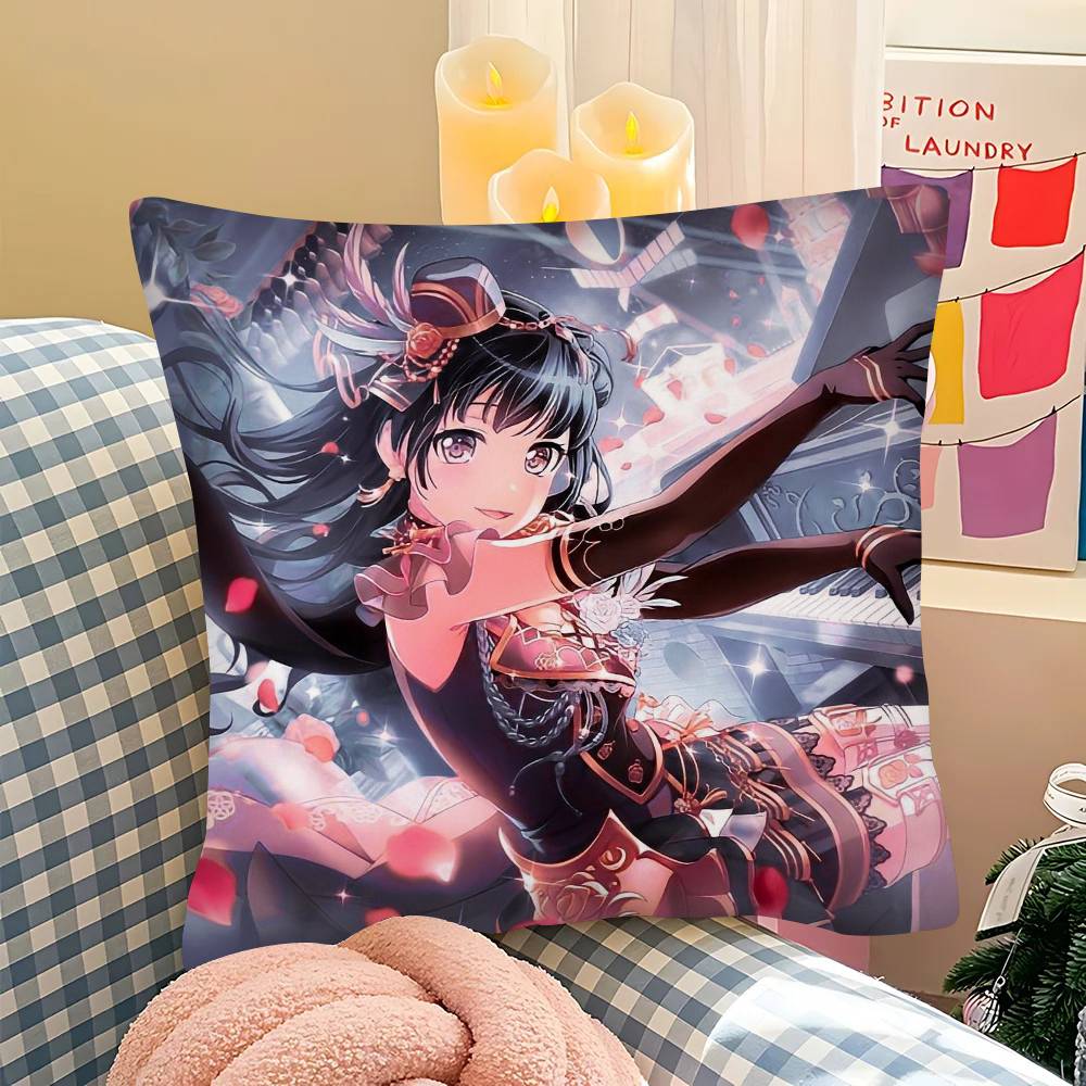 pc BanG Dream Shirokane Rinko Pillow Case Fashion Square Pillowcase Bedroom Sofa Room Ins Decoration Leisure