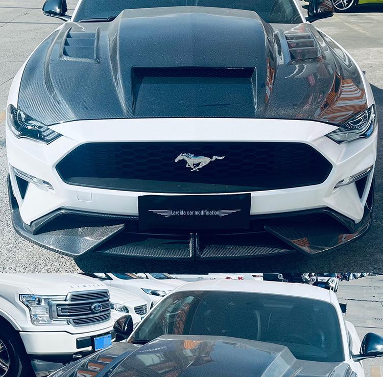 18-23 Ford Mustang TF Carbon Fiber Ventilated Hood for Engine Cooling