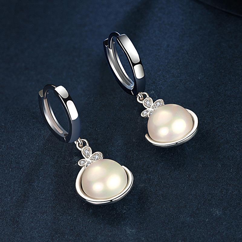 Ohrringe aus 925er Sterlingsilber für Damen, origineller Charme, doppelte Creolen mit Pavé-Zirkonia, feiner Verlobungs- und Jahrestagsschmuck, Geschenk 5355