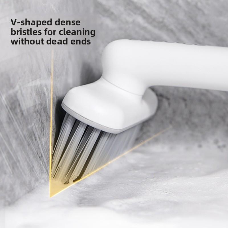Multi-functional, Seamless Brush for Bathroom and Toilet Floor, Small Brush for Household Kitchen Rotary Cleaning and Tile Brushing