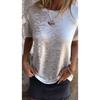 round Neck Short Sleeve Loose T-shirt Pure Color round Neck Short Sleeve Loose T-shirt