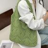 New woven underarm bag Bohemian knitted bag Seaside vacation beach bag Hollow shoulder bag