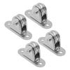 Small Pulley Block Stainless Steel Silent Pulley Roller Wall Mounted Fixed Pulley for DIY Equipment Wire Rope Rail