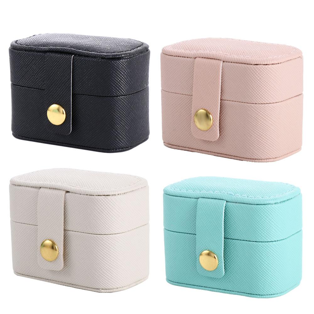 Travel PU Leather Gift Earring Holder Ring Display Box Jewelry Storage Case Jewelry Organizer