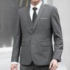 Herren Anzugjacke Revers Langarm Zwei Knöpfe Anzugjacke Einfarbig Klappentaschen Slim Fit Business Outwear