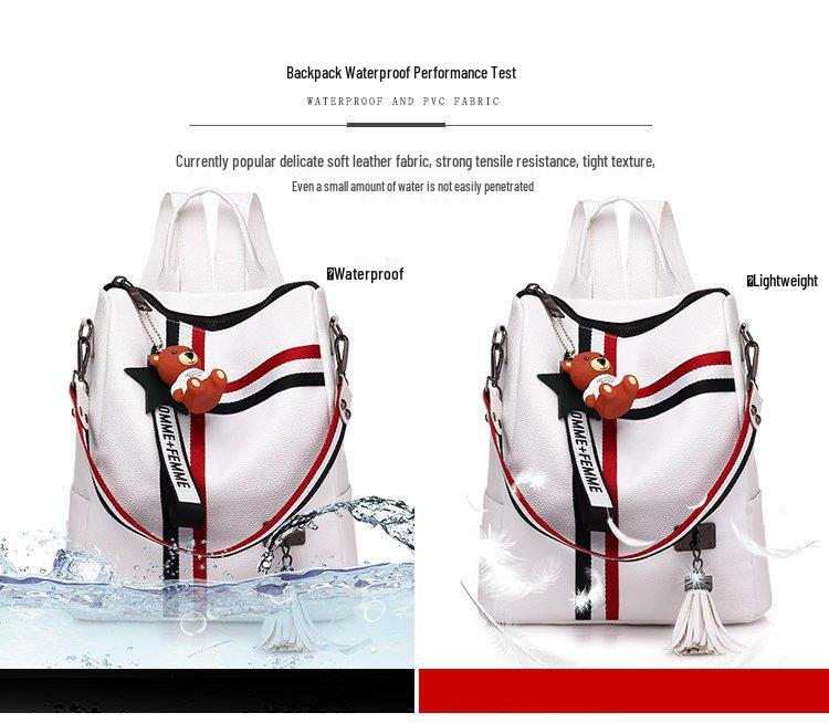 Spring/Summer Ribbon Dual-Use European & American Women's Casual Backpack