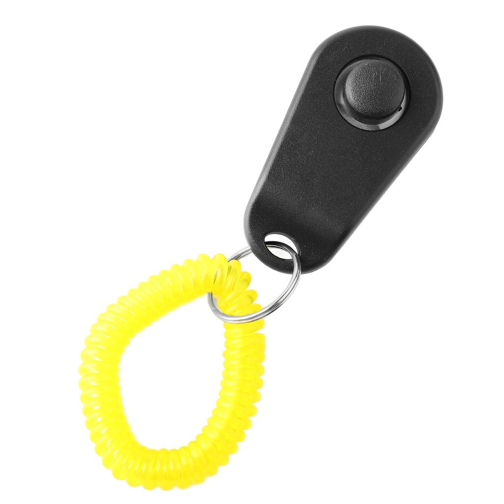 Dog Training Clicker Interactive Squeaky Comfortable Universal Training Clicker Ring for Dogs Cats Black