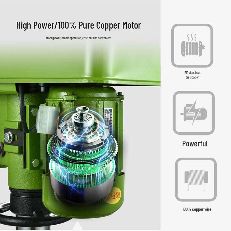 220V Multi-functional CNC Bench Drill: Deep Hole, Tapping, Milling & Rotary Desktop Machine