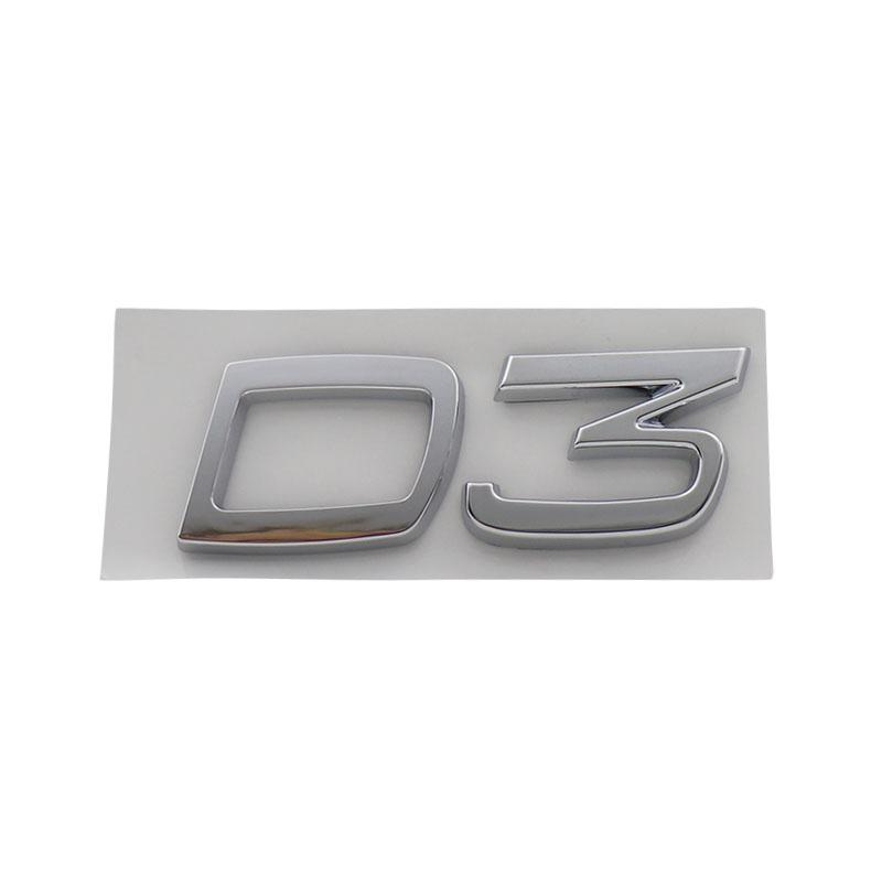 3D Premium D2 D3 D4 D5 D6 D7 Buchstaben für Auto Motorhaube Kotflügel Kofferraum Heckaufkleber Emblem Abzeichen Aufkleber