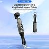 For Galaxy A17 4 In 1 Short Type C Keychain Lanyard Data Cables With LED Display,Braided PD Fast Charging Cord