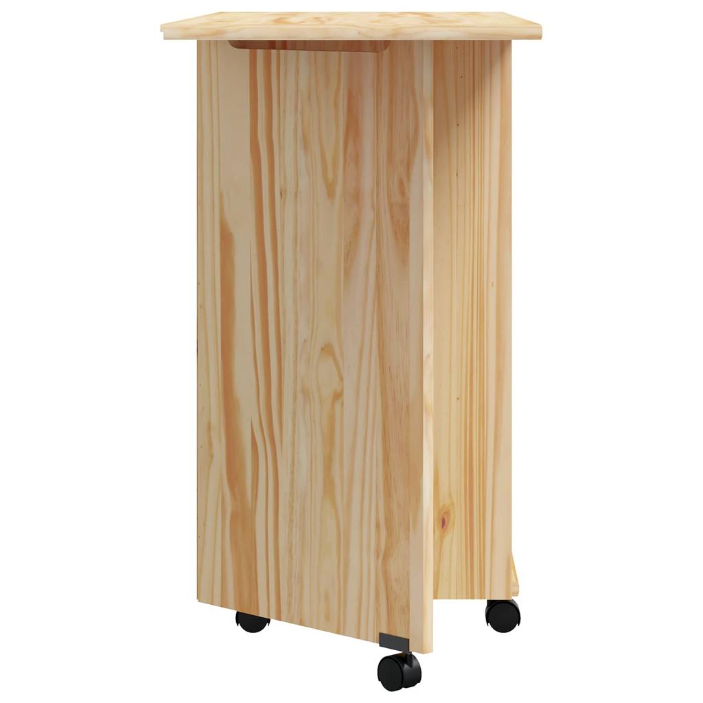 MOSS Mobiler Schreibtischwagen mit Klarlack-Finish 105,5 x 39 x 74,5 cm