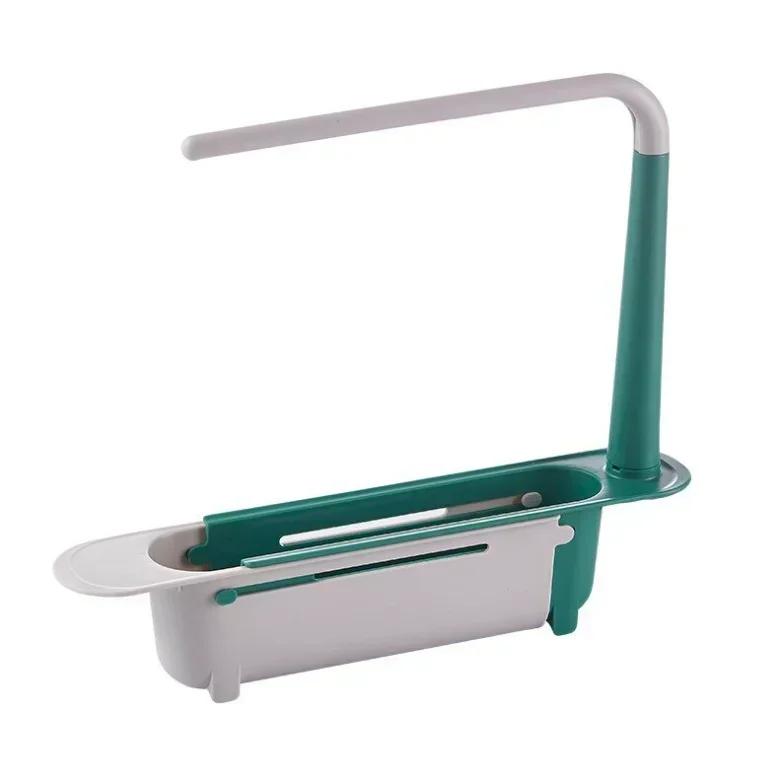 1 Pcs Kitchen Household Retractable Sink Rack Sink Storage Soap Sponge Rack Drain Rack Storage Basket Gadget Accessories Tools