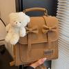 Vintage College Backpack Bag Women's Autumn New Niche Bow Small Square Bag Portable Student Schoolbag