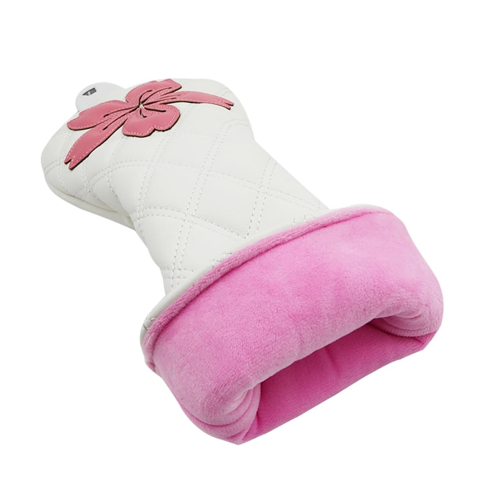 Head Cover Driver 440cc 460cc Golf Cover Wood Cover Utility Golf Head Cover UT Waterproof Sakura (White, DR)