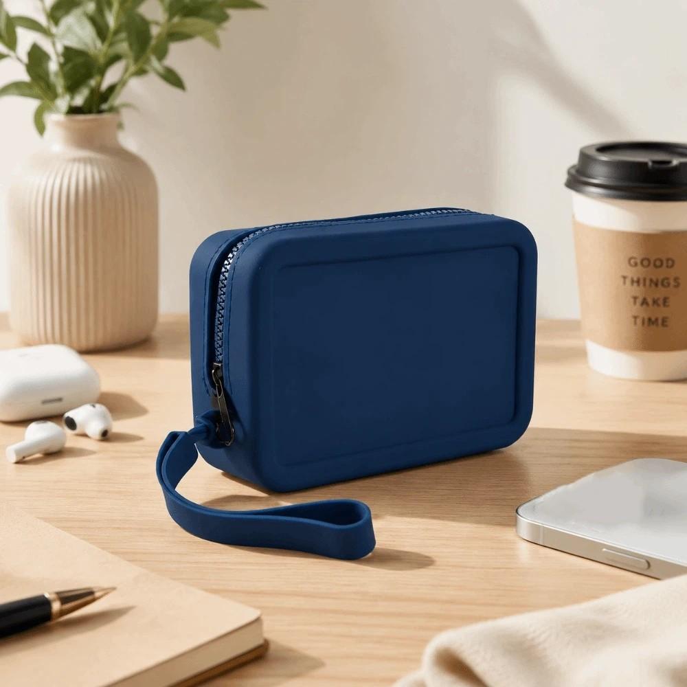 Silicone Small Travel Pouch Large Capacity Storage Bag Organizer Toiletries Handbag Toiletries Use
