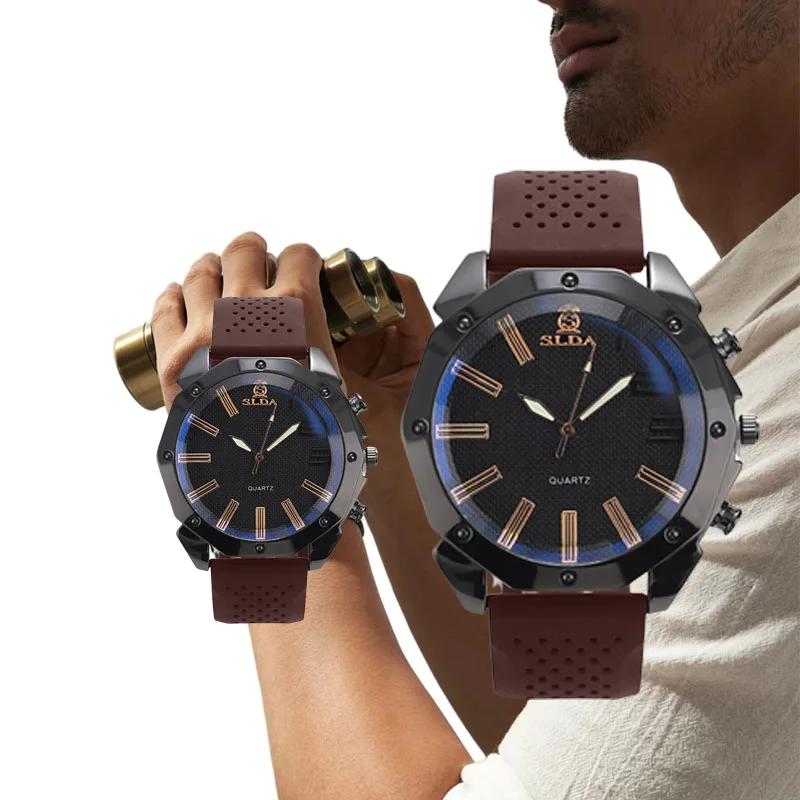 Original Classic Man Watch Silicone Tape Quartz Watch Style Simple Men's Genuine Quartz Watch for Gift Any Scene