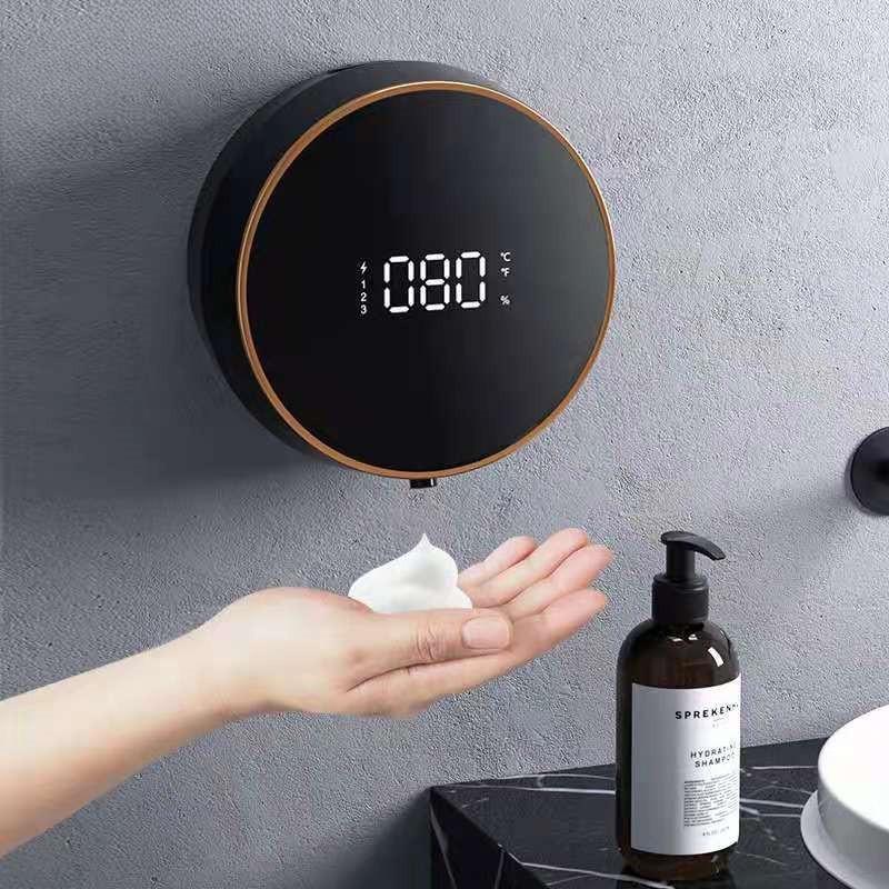 300ml Stor Kapacitet LED-Display Tvåldispenser Restaurang Hotell Väggmonterad Automatisk Skum Handtvättutrustning