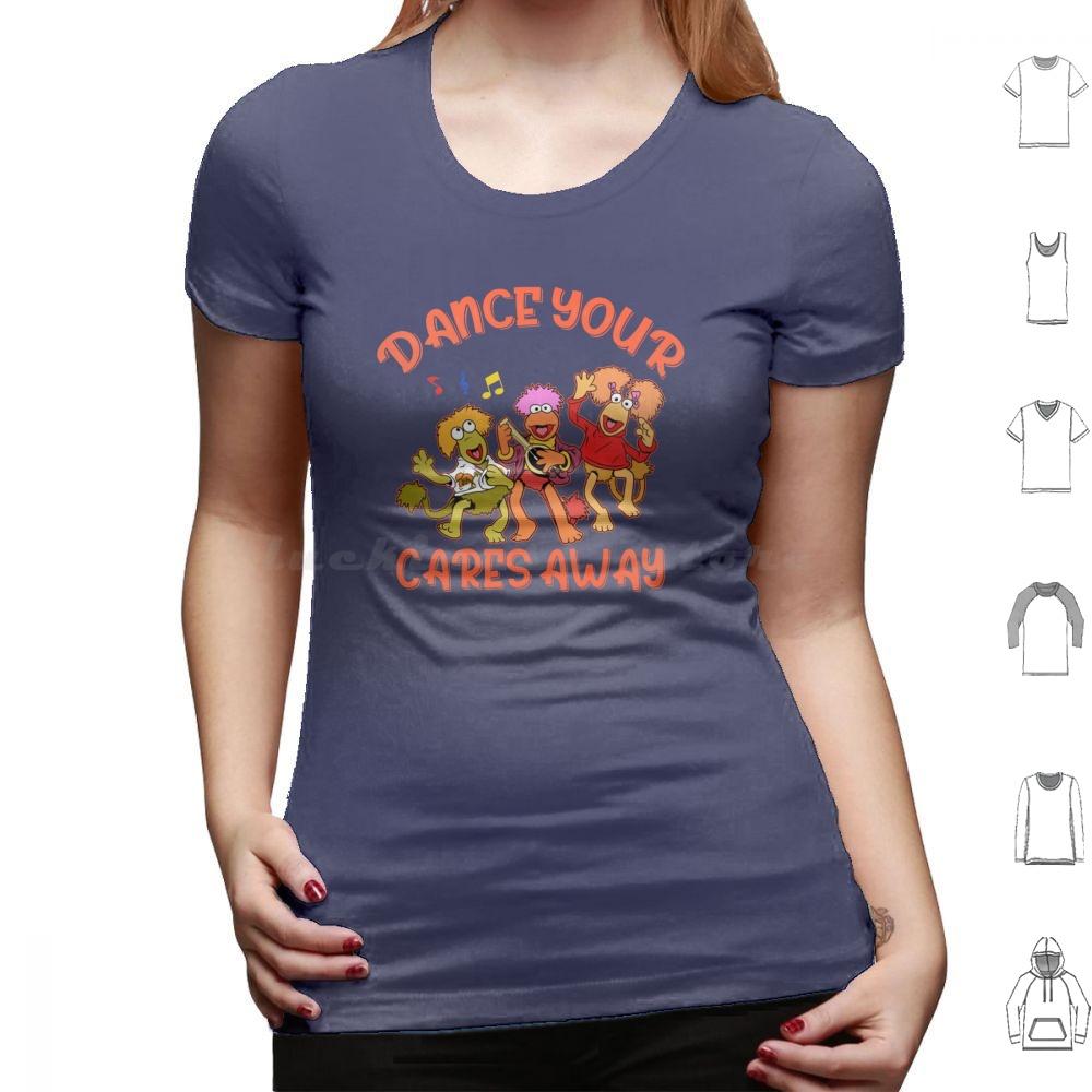 Fraggle Rock T Shirt Cotton Cool Tee Fraggle Boober Wembley Gobo Mockey Dance Your Cares Away Doozer 80s Tv Show Retro Music