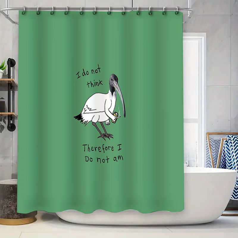 

Funny Flamingo Shower Curtain Tropical Birds Waterproof Bathroom Decor Sets Vintage Ocean Beach Theme Fabric Panels 90x180cm